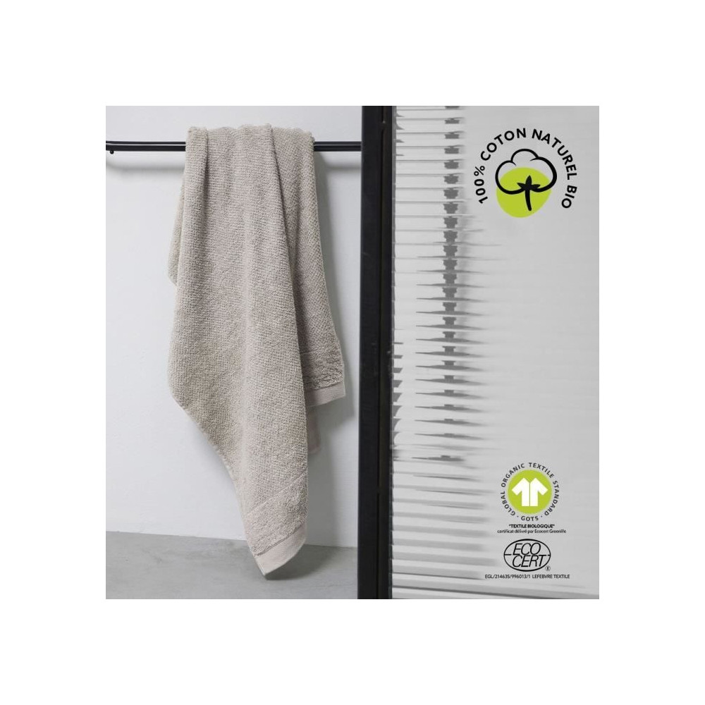 Serviette de bain - TODAY - 50 x 90 cm - Coton - Organic Dune Serviette de bain - TODAY - 50 x 90 cm - Coton - Organic Dune