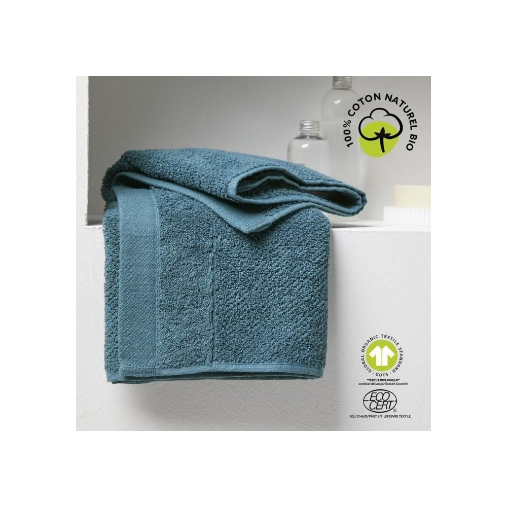 Serviette de bain - TODAY - 50 x 90 cm - Coton - Organic Paon Serviette de bain - TODAY - 50 x 90 cm - Coton - Organic Paon