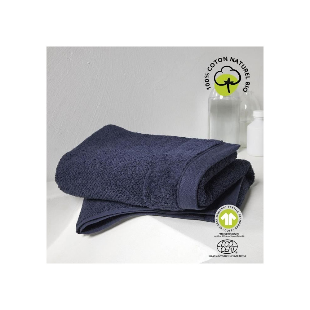 Serviette de bain - TODAY - 50 x 90 cm - Coton - Organic Navy Serviette de bain - TODAY - 50 x 90 cm - Coton - Organic Navy