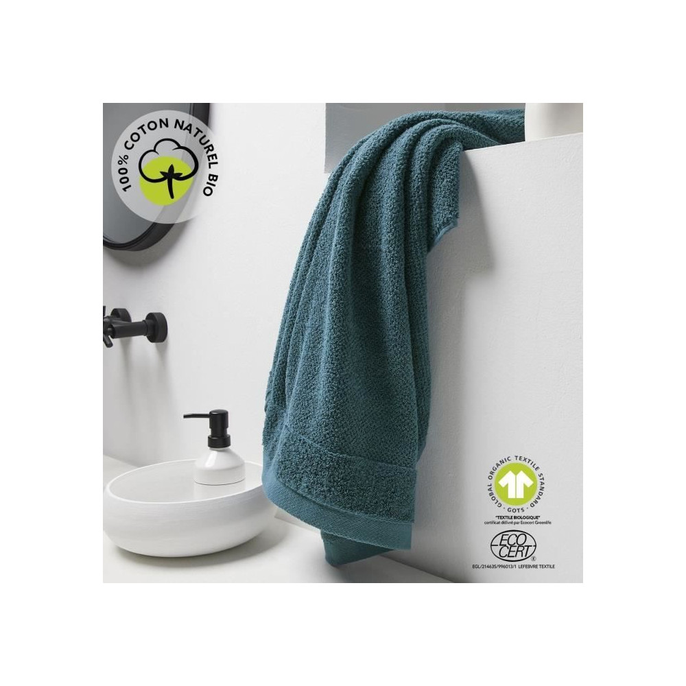 Maxi drap de bain - TODAY - 90 x 150 cm - Coton - Organic Paon Maxi drap de bain - TODAY - 90 x 150 cm - Coton - Organic Paon