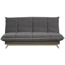 Banquette clic-clac - 2/3 places - Tissu Gris - 192 x 98 x 92 cm - TOU