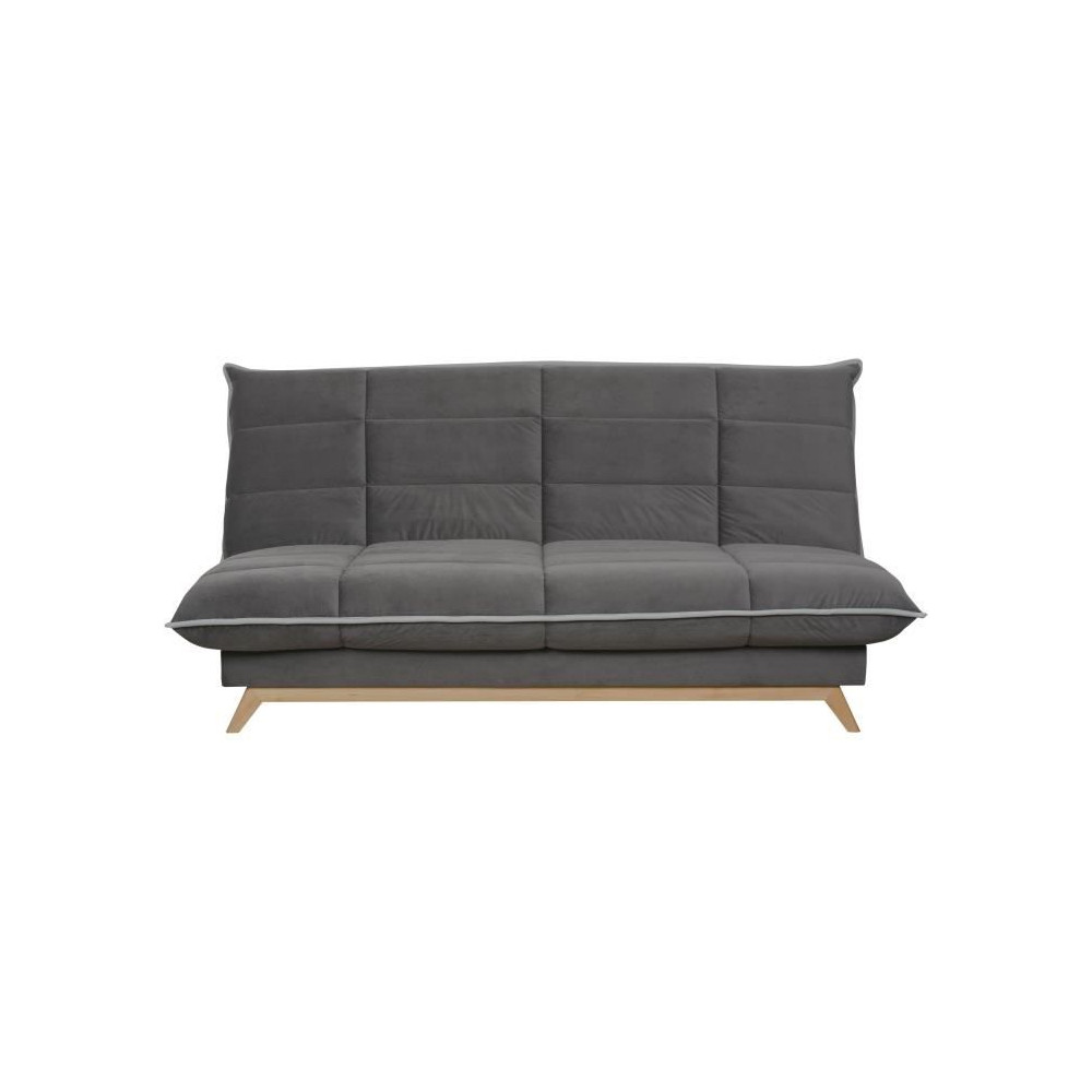 Banquette clic-clac - 2/3 places - Tissu Gris - 192 x 98 x 92 cm - TOU Banquette clic-clac - 2/3 places - Tissu Gris - 192 x 98 x 92 cm - TOU