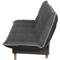 Banquette clic-clac - 2/3 places - Tissu Gris - 192 x 98 x 92 cm - TOU
