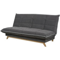 Banquette clic-clac - 2/3 places - Tissu Gris - 192 x 98 x 92 cm - TOU