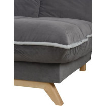 Banquette clic-clac - 2/3 places - Tissu Gris - 192 x 98 x 92 cm - TOU