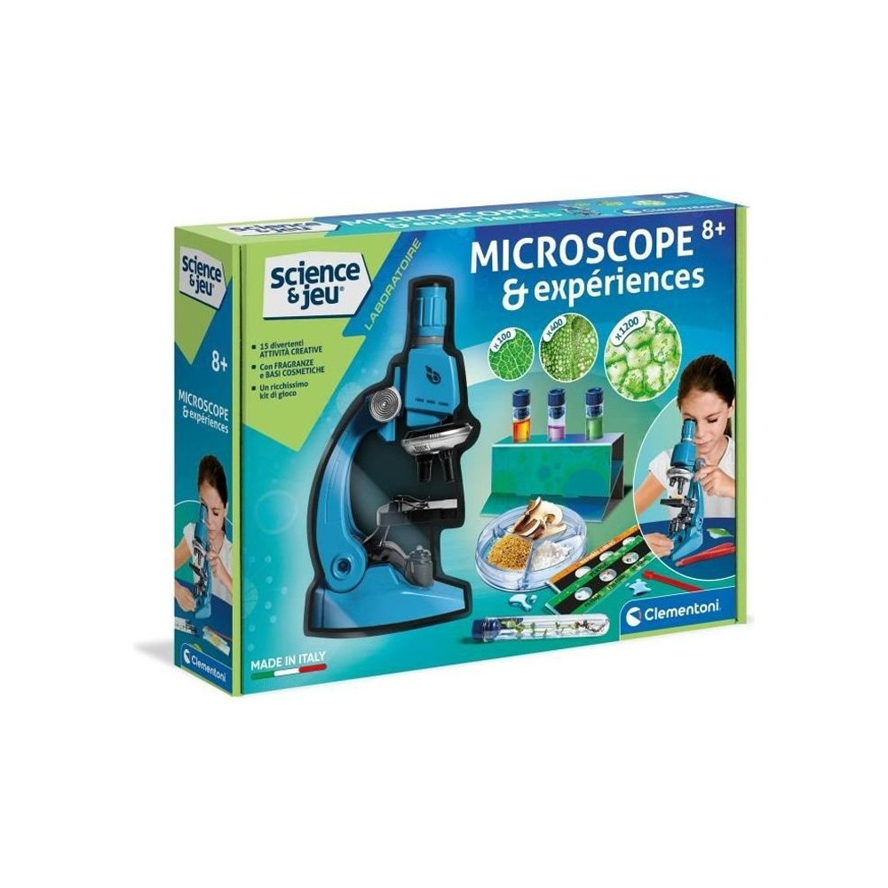 Clementoni - Sciences et Jeu - Super Microscope Professionnel - 8 ans