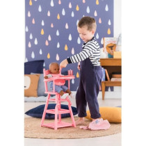 Chaise haute pour poupon 36 et 42cm - Corolle - 2 en 1 - Multicolore