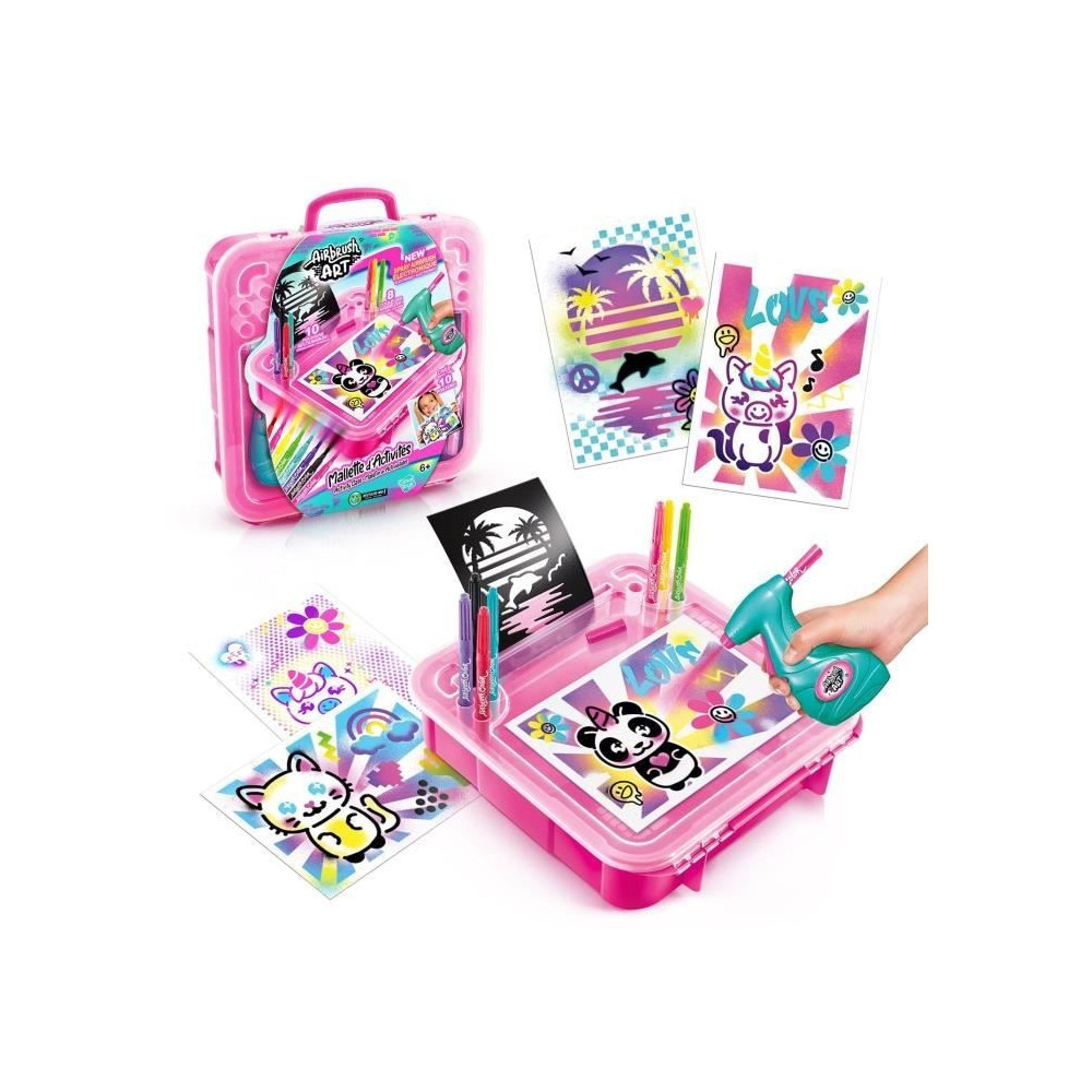 Canal Toys - Airbrush Art - Mallette d'activités avec spray électron