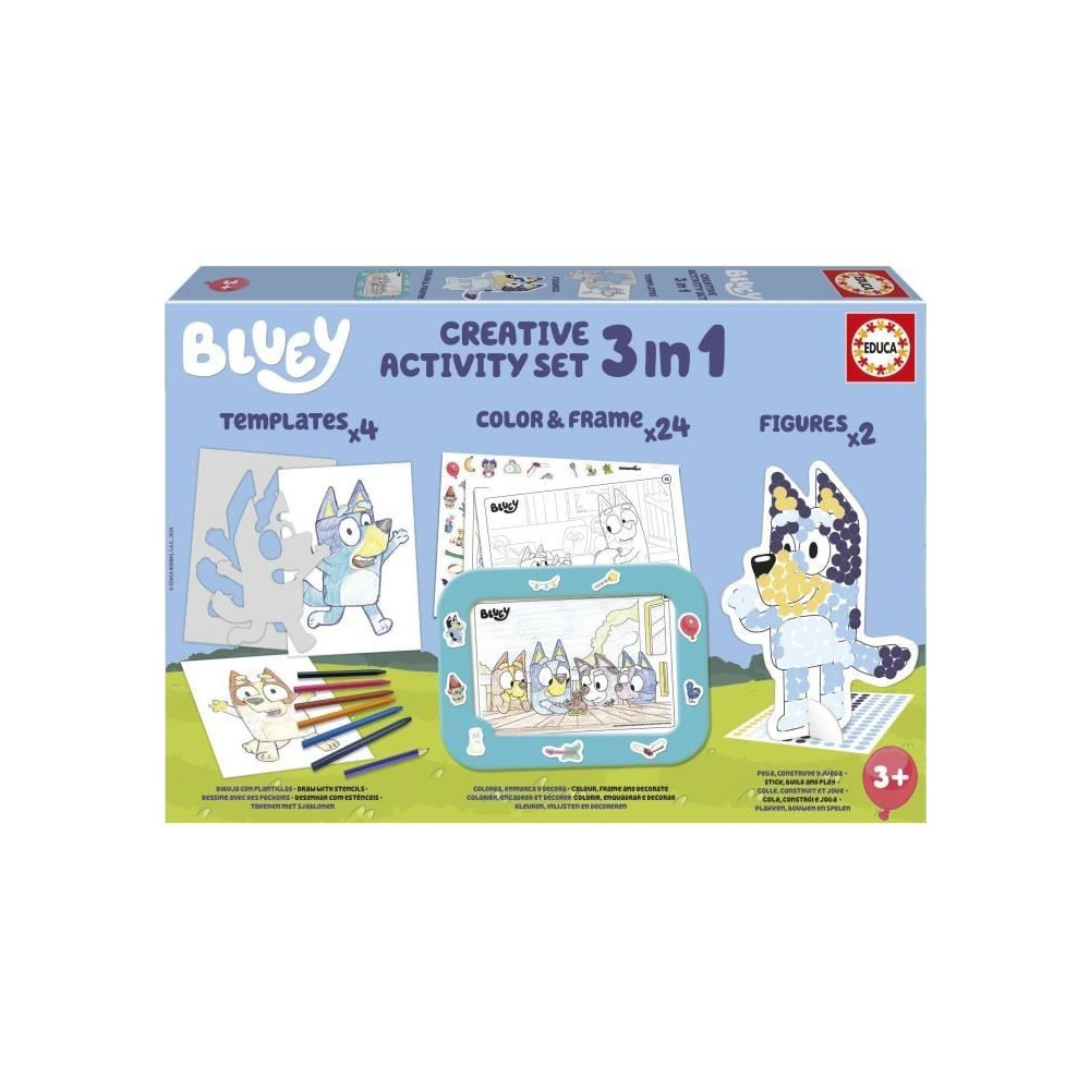 Set créatif - EDUCA - Décoration et modelage des personnages Bluey -