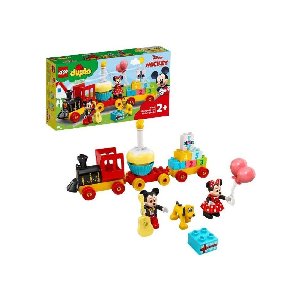 LEGO 10941 DUPLO Disney Le Train d'Anniversaire de Mickey et Minnie Jo