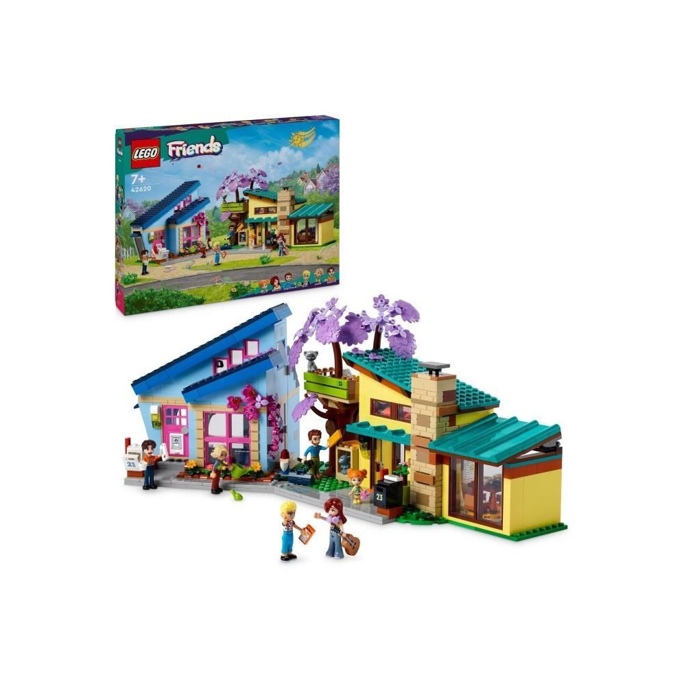 LEGO 42620 Friends Les Maisons Familiales d'Olly et de Paisley, Jouet
