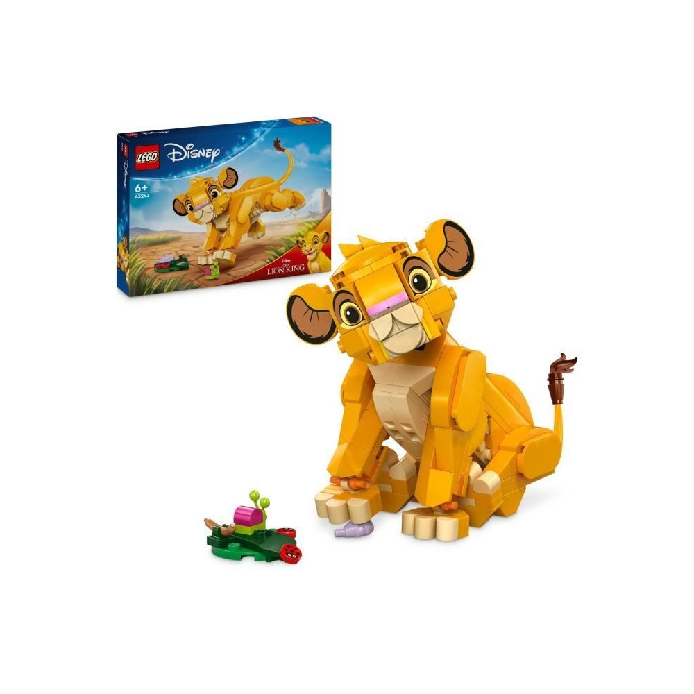 LEGO | Disney 43243 Simba, le bébé du Roi lion, jouet de constructio