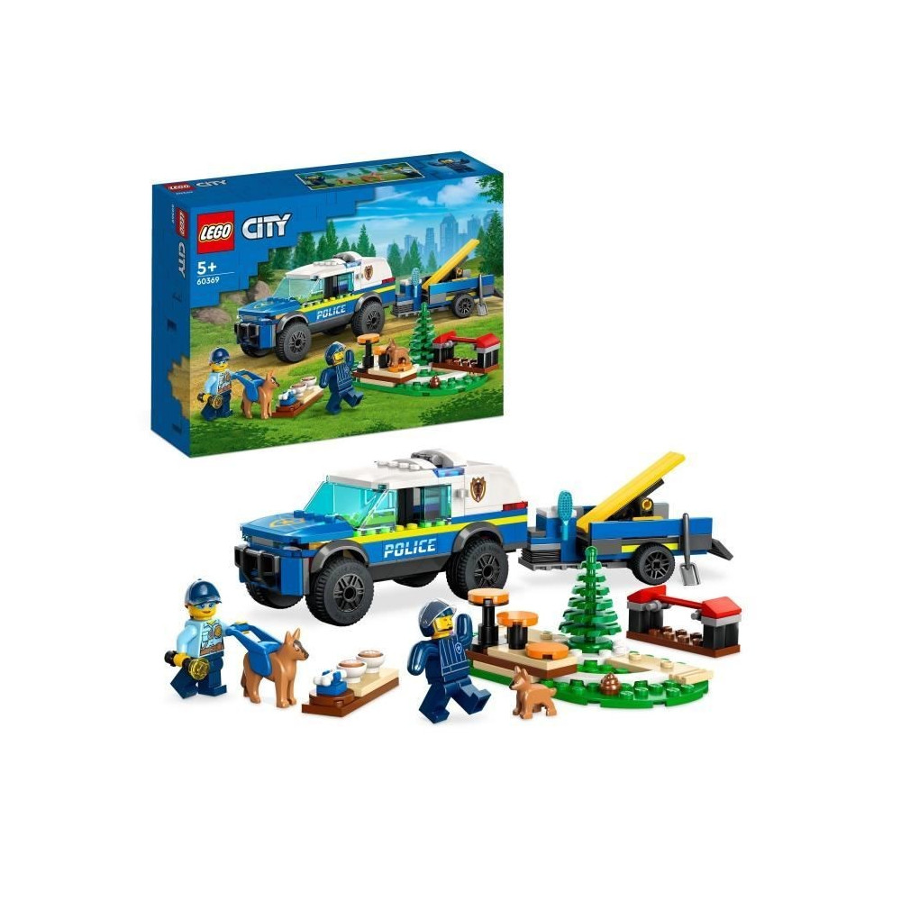 LEGO City Police 60369 Le Dressage des Chiens Policiers, Jouet Voiture