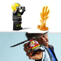 LEGO 60411 City L'Hélicoptere de Secours des Pompiers, Jouet avec Min