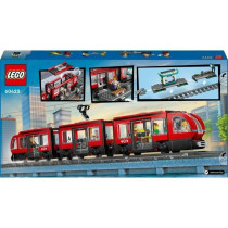 LEGO City 60423 Le tramway et la station du centre-ville, véhicule po