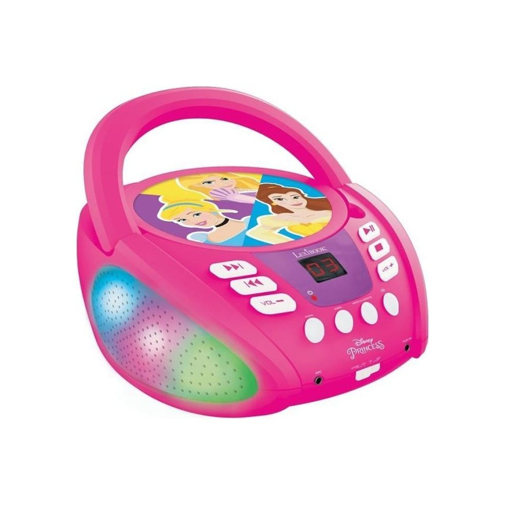 LECTEUR CD Bluetooth Disney Princess - Effets Lumineux - LEXIBOOK