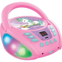 Lecteur CD Portable Bluetooth Licorne - LEXIBOOK - Effets Lumineux - U