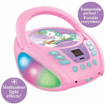Lecteur CD Portable Bluetooth Licorne - LEXIBOOK - Effets Lumineux - U