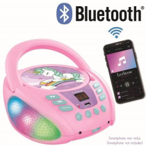 Lecteur CD Portable Bluetooth Licorne - LEXIBOOK - Effets Lumineux - U