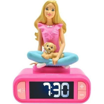Réveil digital avec veilleuse lumineuse, Barbie en 3D, et effets sono