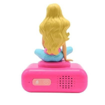 Réveil digital avec veilleuse lumineuse, Barbie en 3D, et effets sono