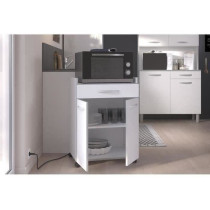 Desserte de cuisine L 60cm - Blanc mat - OSLO