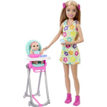 Barbie Skipper Coffret Babysitters Inc, 1 poupée, 1 bébé, accesso