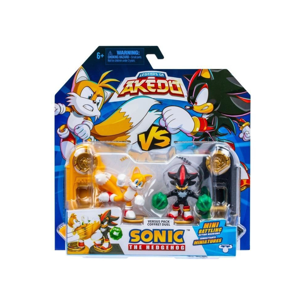 Duo de Figurines Tails vs Shadow - MOOSE TOYS - AKEDO - Pack de combat