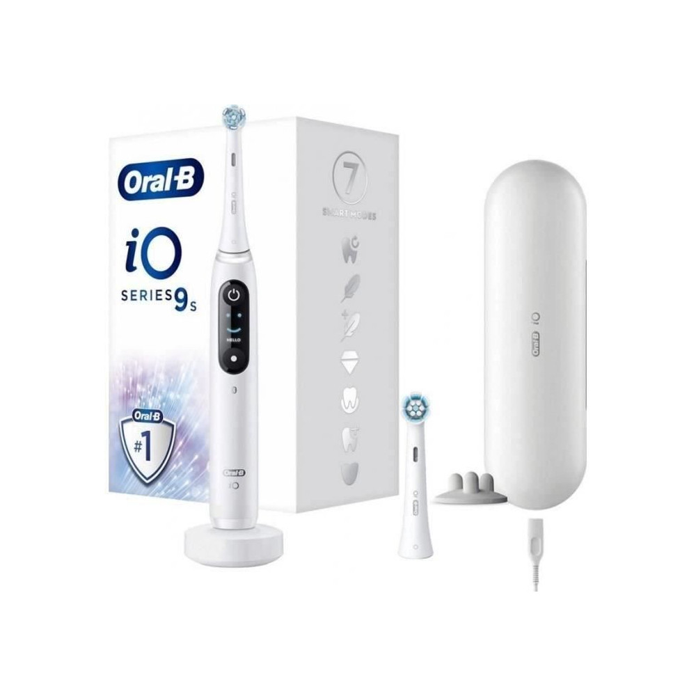 Brosse a Dents Électrique Oral-B iO 9N - Blanc - Oscillatoire - 2 Bro