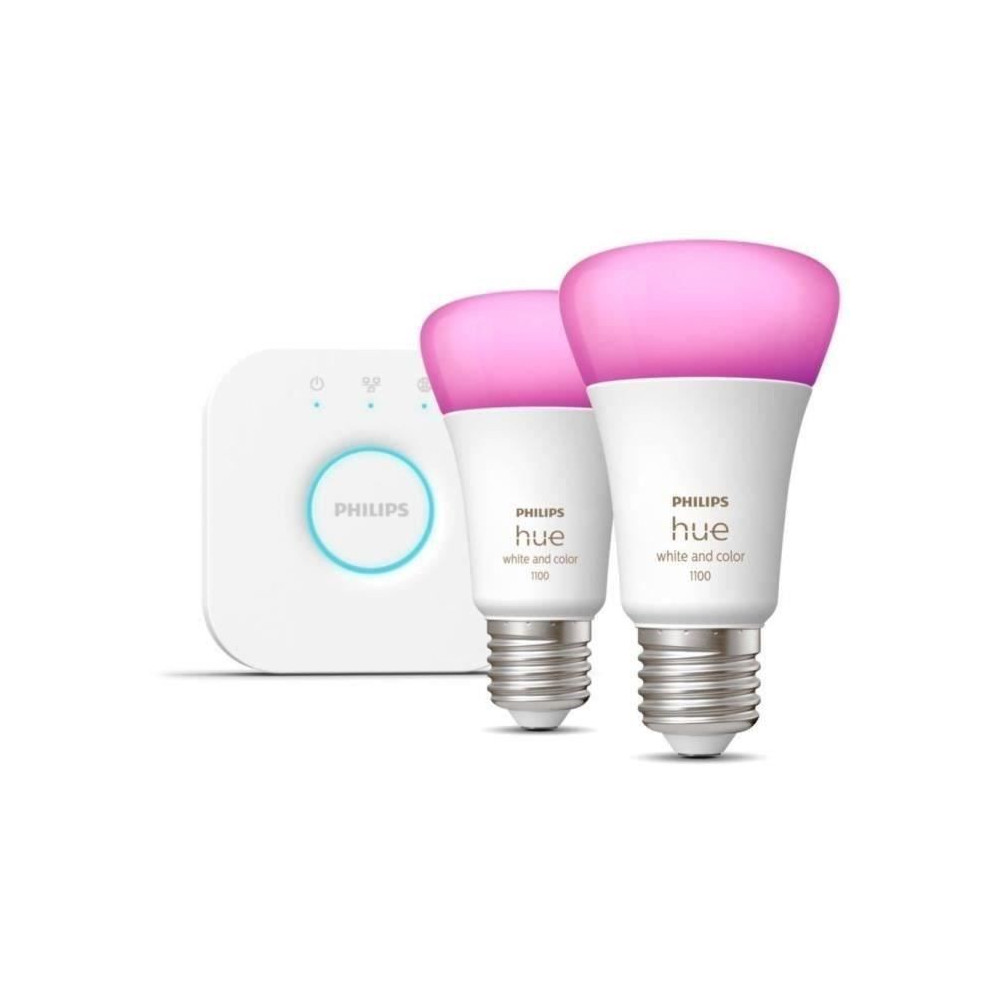 Philips Hue White and Color Ambiance, Kit de démarrage 2 ampoules E27