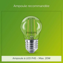 Borne extérieure PHILIPS Utrecht - Métal - LED - 1x20W - Gris - Cont