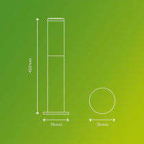Borne extérieure PHILIPS Utrecht - Métal - LED - 1x20W - Gris - Cont