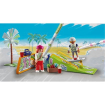 PLAYMOBIL 71515 Skateurs avec rampe, Color, 44 pieces, avec crayons Cr