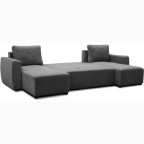 Canapé d'angle convertible panoramique PHARELL 5/6 places - Tissu vel