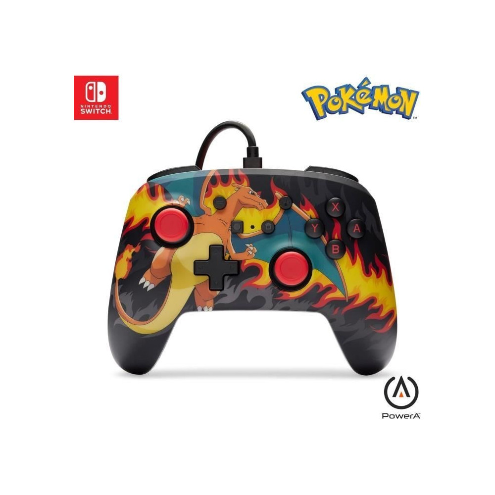 Manette Filaire - POWER A - Nintendo Switch - Charizad Firestorm Manette Filaire - POWER A - Nintendo Switch - Charizad Firestorm