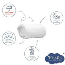 Lot de 2 Proteges matelas Bébé - 60x120 cm - Alese Imperméable et M