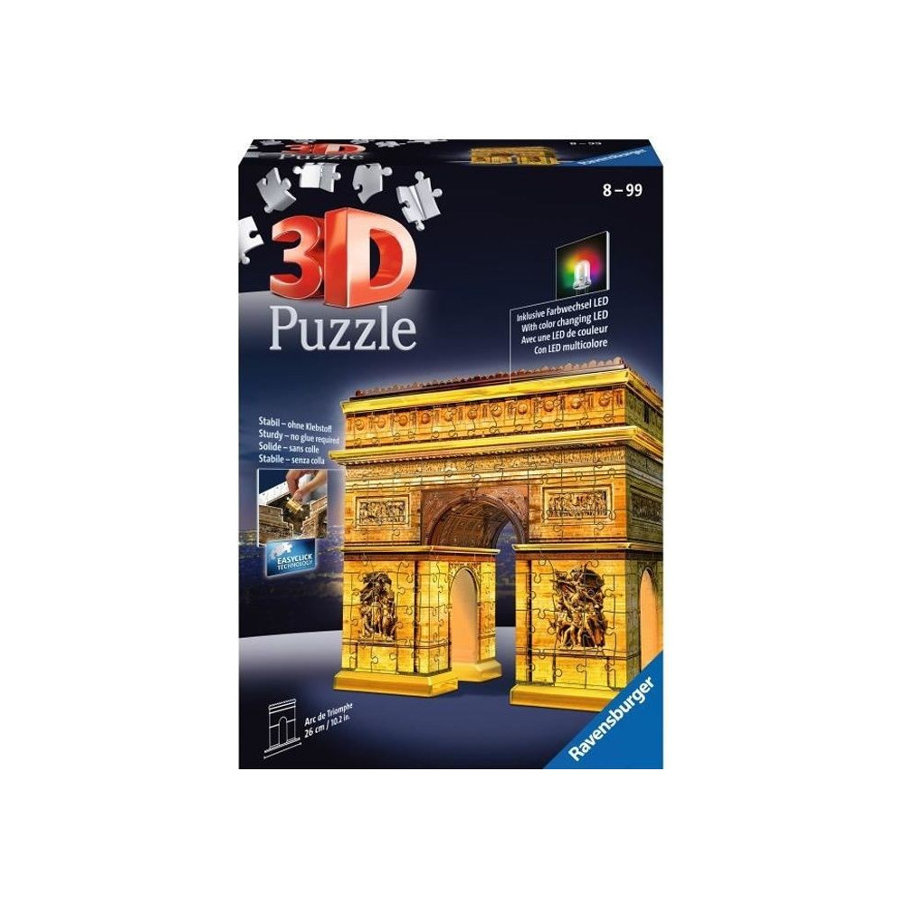 Puzzle 3D Arc de Triomphe illuminé - Ravensburger - 216 pieces - sans