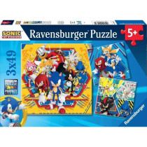 Ravensburger-Puzzles 3x49 pieces - Les aventures de Sonic-400555501133