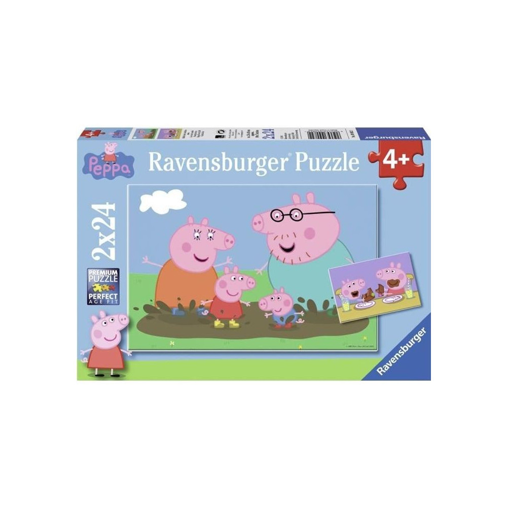 Puzzles Peppa Pig La vie de famille Ravensburger 2x24 pieces pour enfa