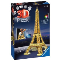 Puzzle 3D Tour Eiffel illuminée - Ravensburger - 216 pieces - sans co