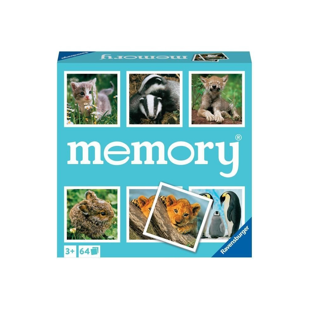 Jeu de paires et de mémoire - Grand memory - Petits Animaux - Ravensb