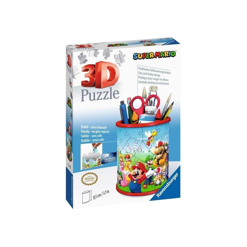Pot a crayons 3D Super Mario - Ravensburger - Puzzle enfant - 54 piece