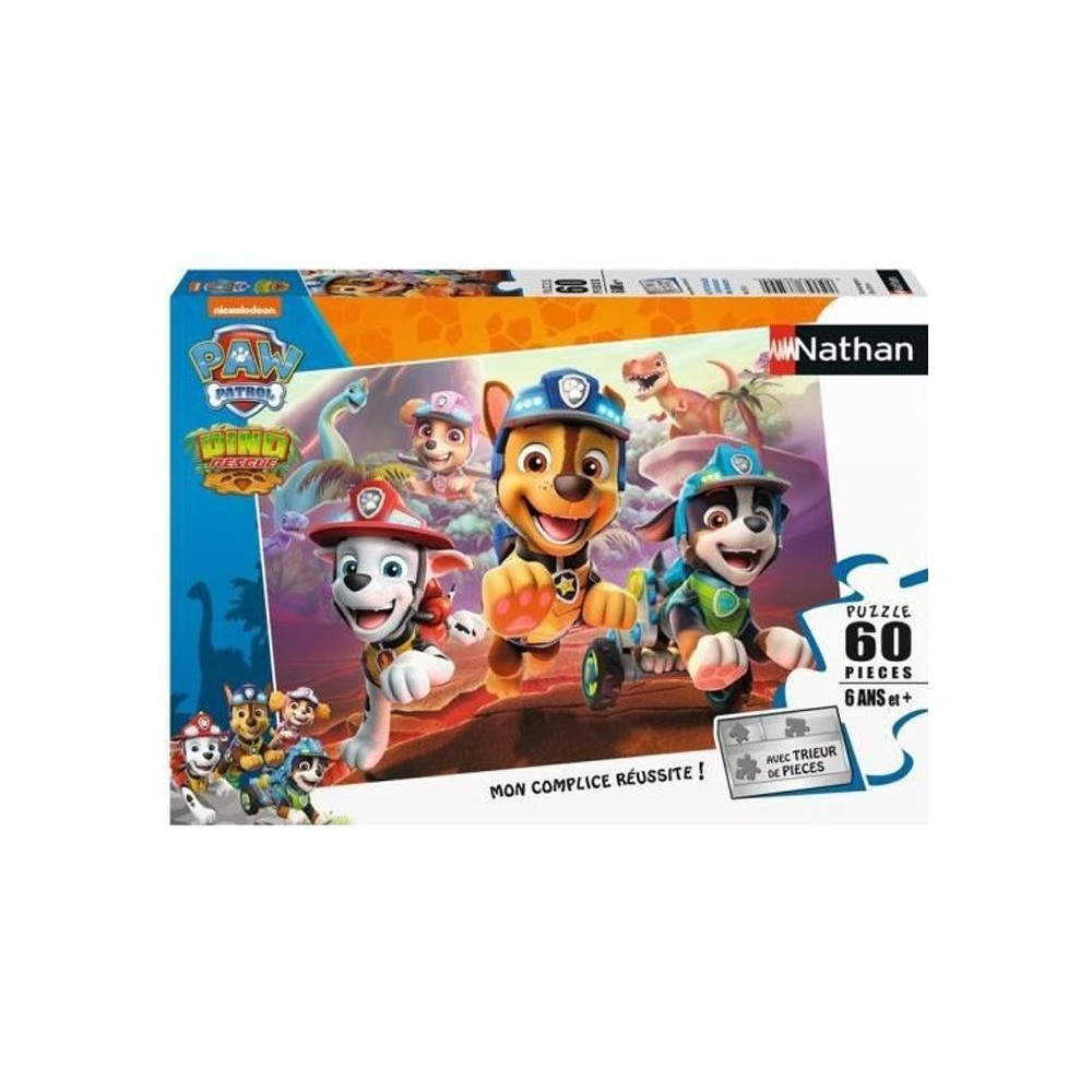 Nathan - Puzzle 60 pieces - Pat'Patrouille A la rescousse des dinosaur
