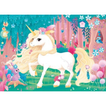 Puzzle enfant 45 pieces Jolie licorne Nathan - Poster inclus - Theme f
