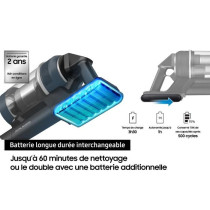 SAMSUNG Bespoke Jet Plus Pet VS20B95823W - Aspirateur Balai + Clean St