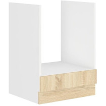 Meuble bas four - Décor chene sonoma - L60xP48xH82 cm - Plan de trava