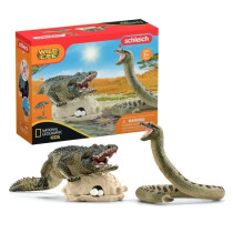 Coffret Duel Aligator/Anaconda, figurines animaux sauvages, Schleich 4