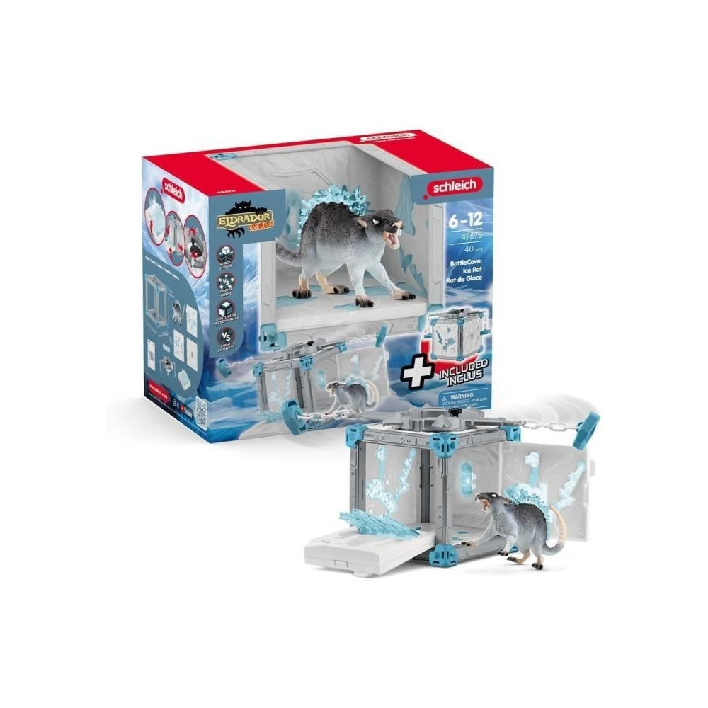 BattleCave Rat de Glace, Extension de l'arene, SCHLEICH 42676 Eldrador