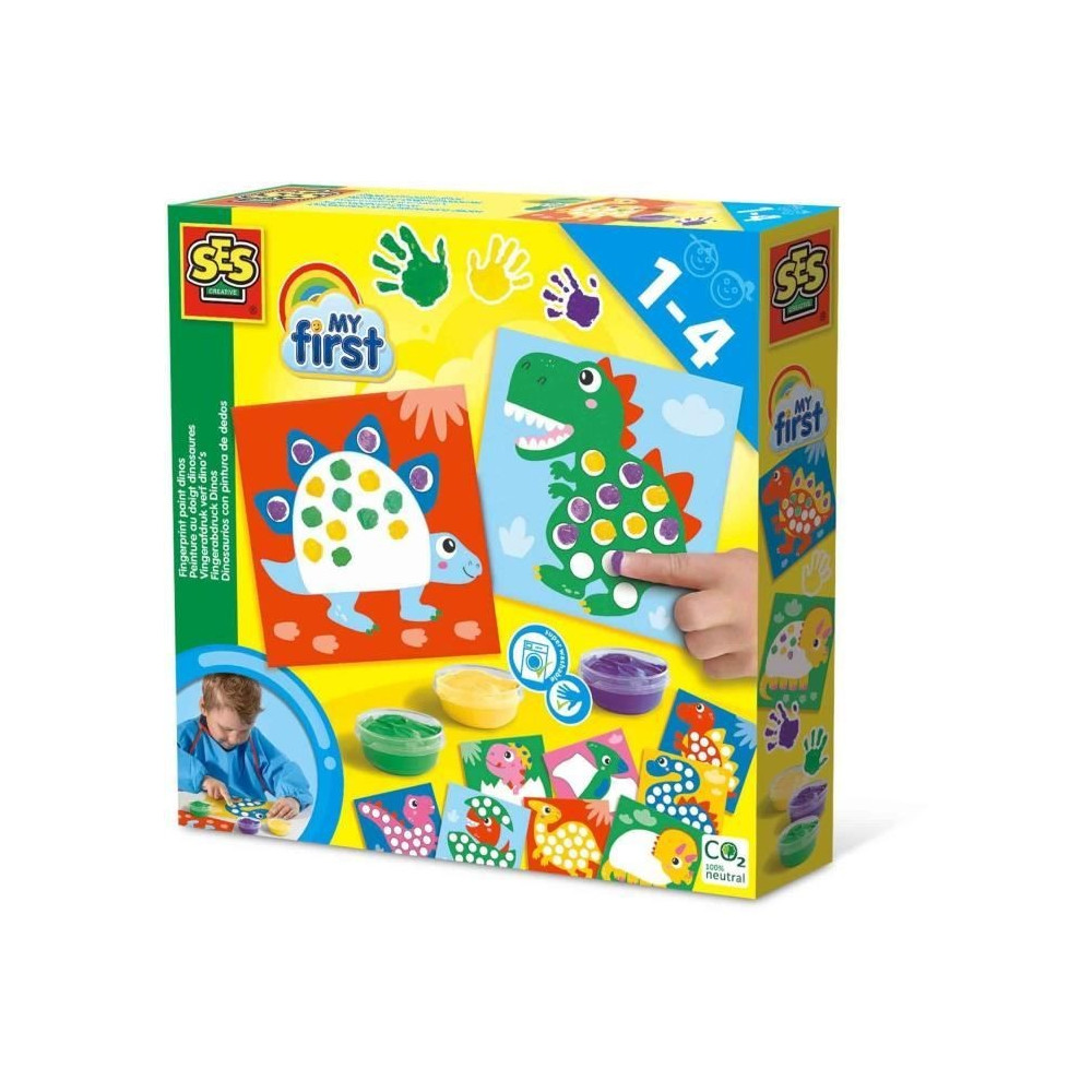 My first - Peinture au doigt - Dinosaures - SES CREATIVE - Peins 10 ca