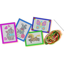 SES CREATIVE - J'apprends a broder - Cartes préimprimées et perforé
